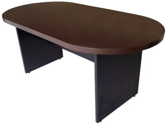 Mesa de reunião - tampo oval com bordas engrossadas para 40mmm